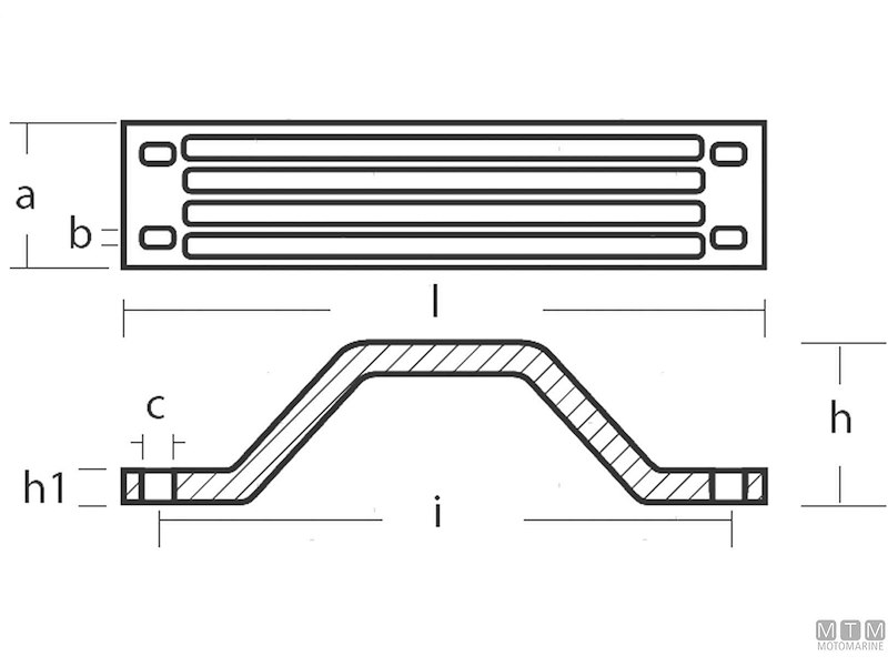 Anodo Barra per Yamaha 115-350 HP