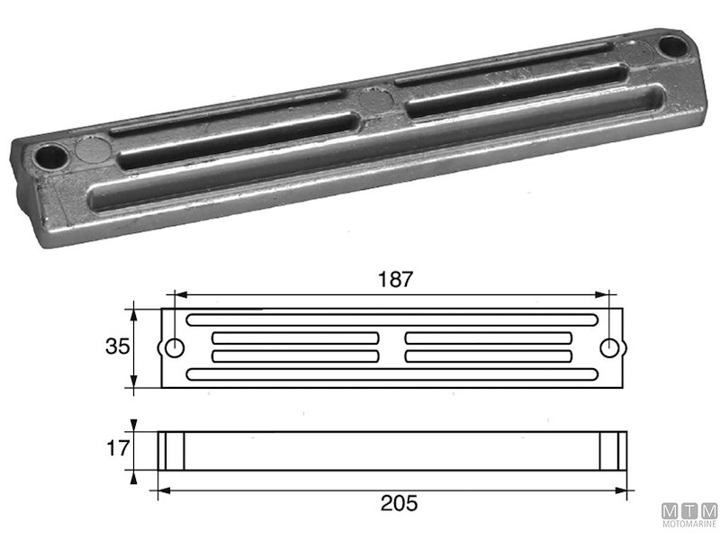 ANODO BARRA YAMAHA 25Q-40 OLD ZN 