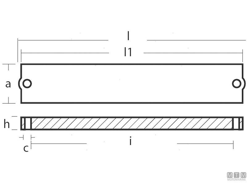 ANODO BARRA YAMAHA 25Q-40 OLD IN ZINCO 