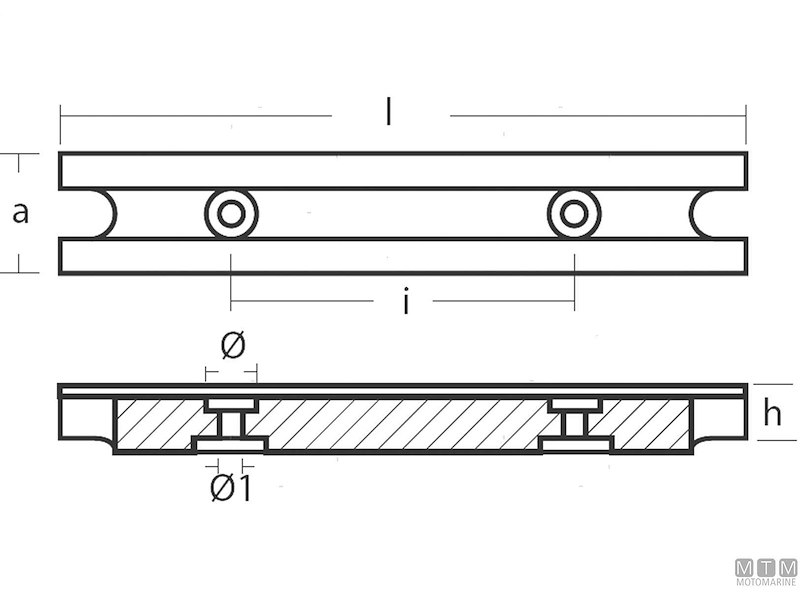 Anodo Barra per Yamaha 40-100 HP