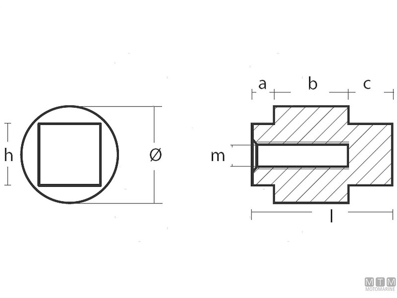 ANODO BARROTTO YAMAHA 80/100 IN ZINCO 