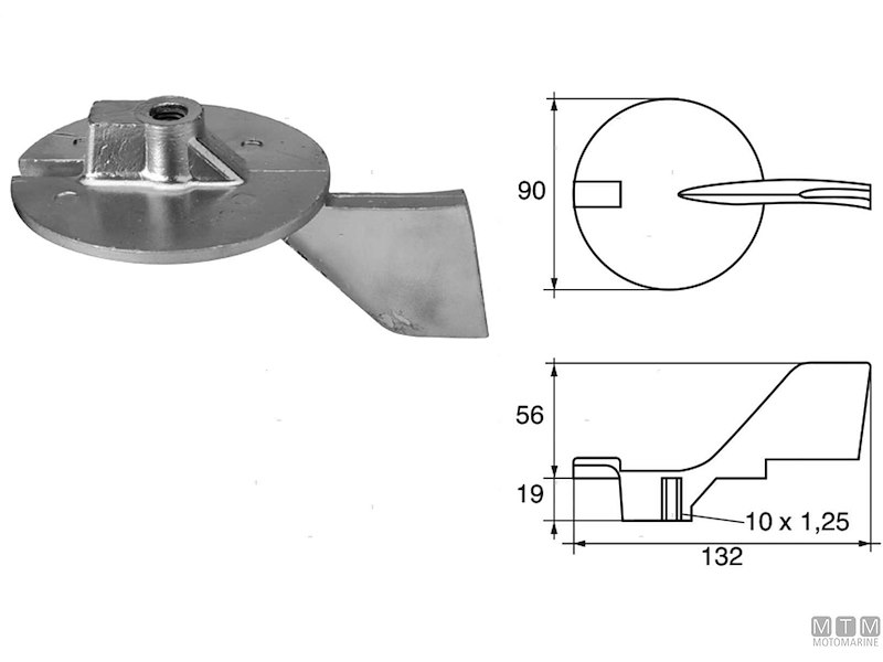ANODO PINNA YAMAHA F80 ZN 