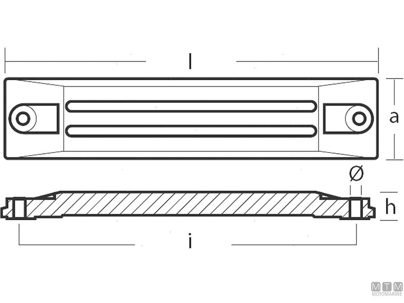 Anodo Barra per Honda BF 75-225 HP