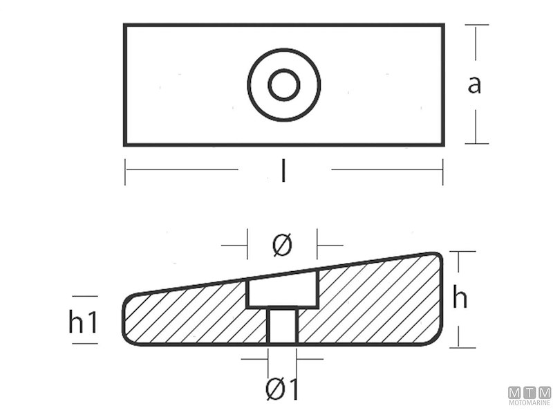 Anodo Piastrina per Honda BF 75-225 HP