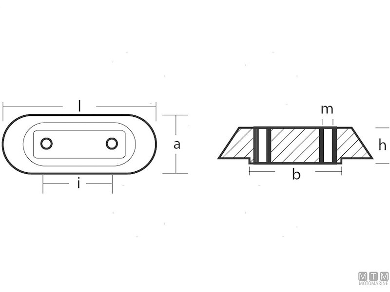 Anodo Piastrina per Honda BF 2-15 HP