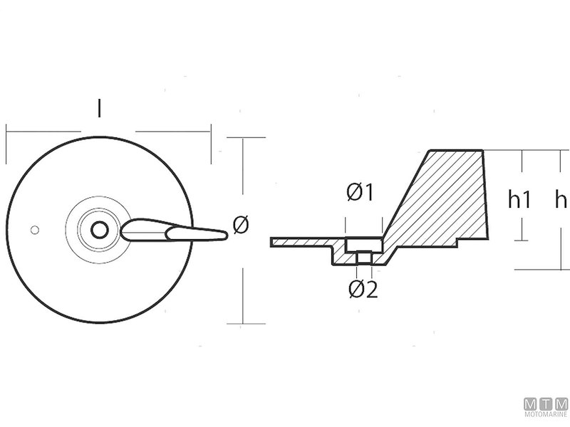 Anodo Pinna per Honda BF 75-130 HP