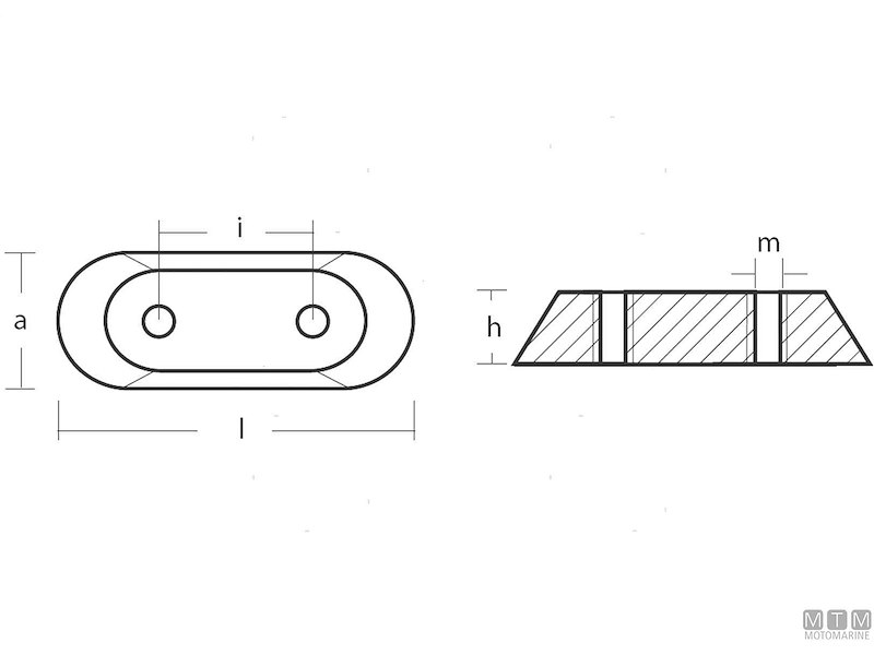 Anodo Piastrina per Johnson/Evinrude 2-150 HP