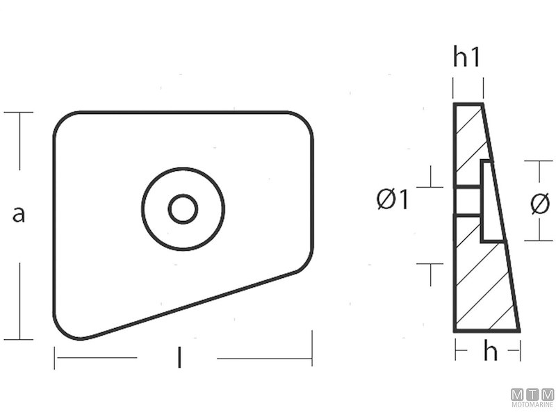 ANODO PIASTRINA JOHN/EVIN 20/35 IN ZINCO 