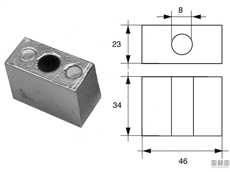 ANODO CUBO JOHN/EVIN V4/V6 ZN 