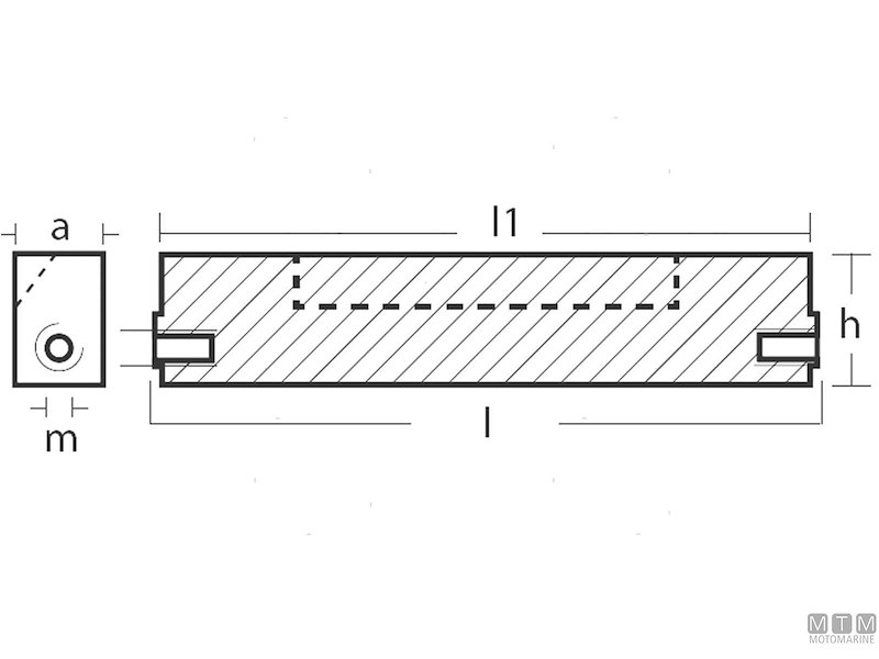 Anodo Barra per Johnson/Evinrude 60-300 HP