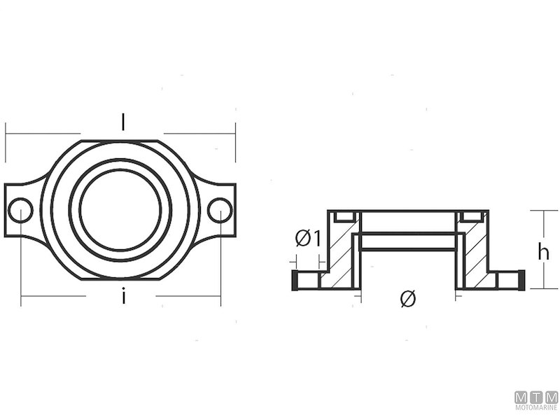ANODO A COLLARE JOHN/EVIN 40-50 IN ZINCO 
