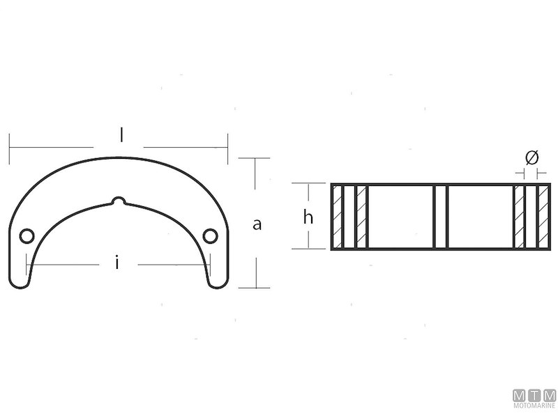 Anodo Mezzo Collare per Johnson/Evinrude 50-75 HP 