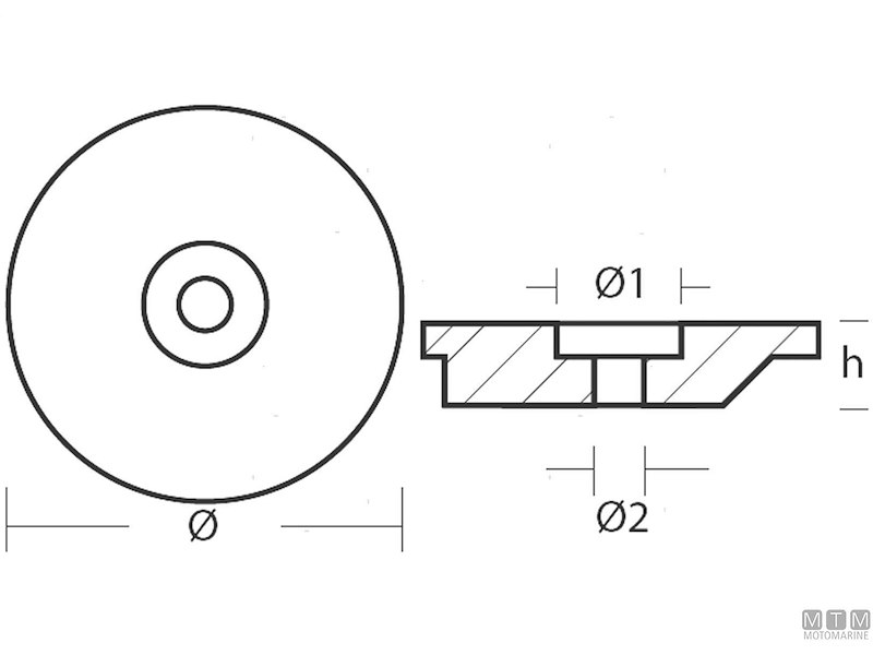 ANODO PLACCA PIEDE PER SUZUKI DT9.9 IN ZINCO 