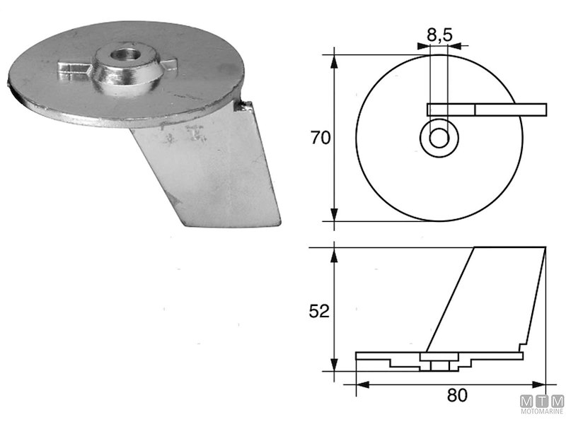 ANODO PINNA SUZUKI DT20 ZN 