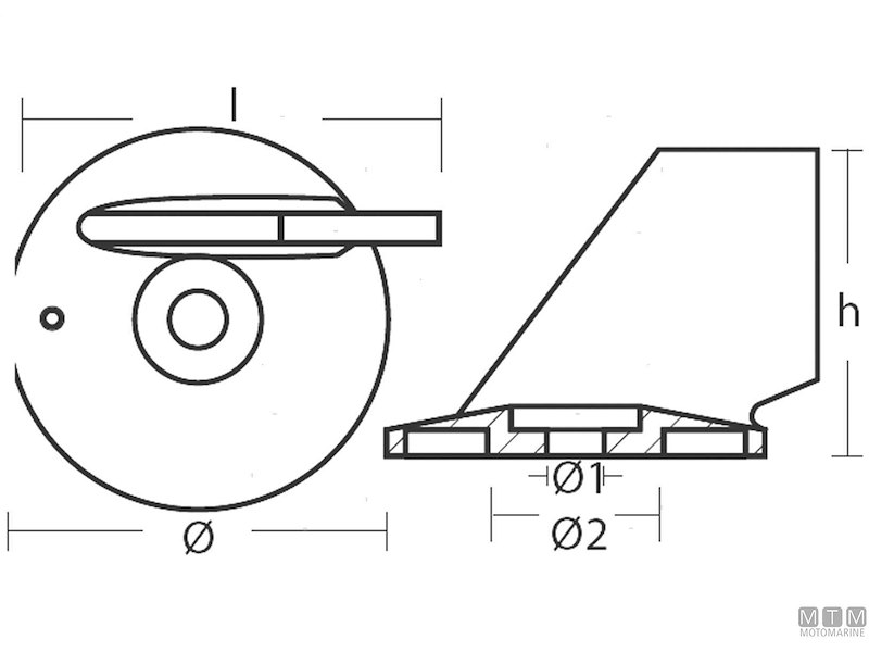 Anodo Pinna per Suzuki 40-70 HP