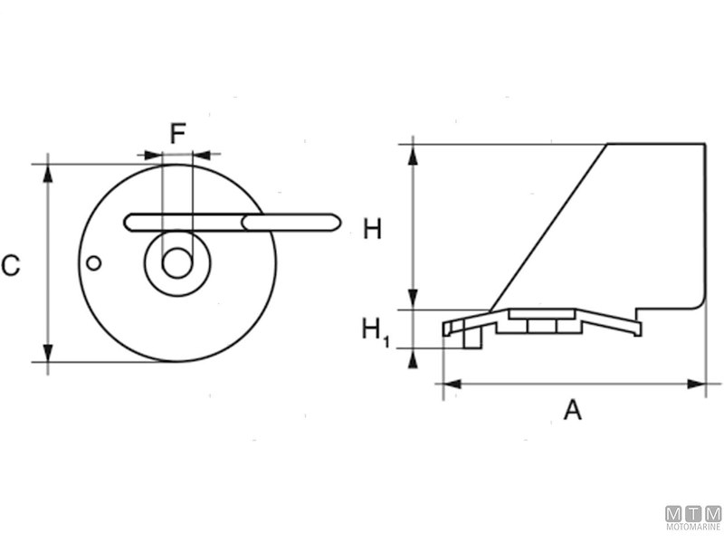 Anodo Pinna per Suzuki 40-50 HP