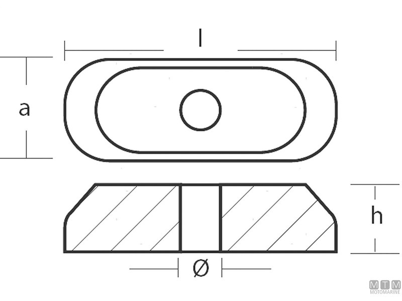 ANODO PIASTRINA PER SUZUKI 9.5/15 IN ZINCO 