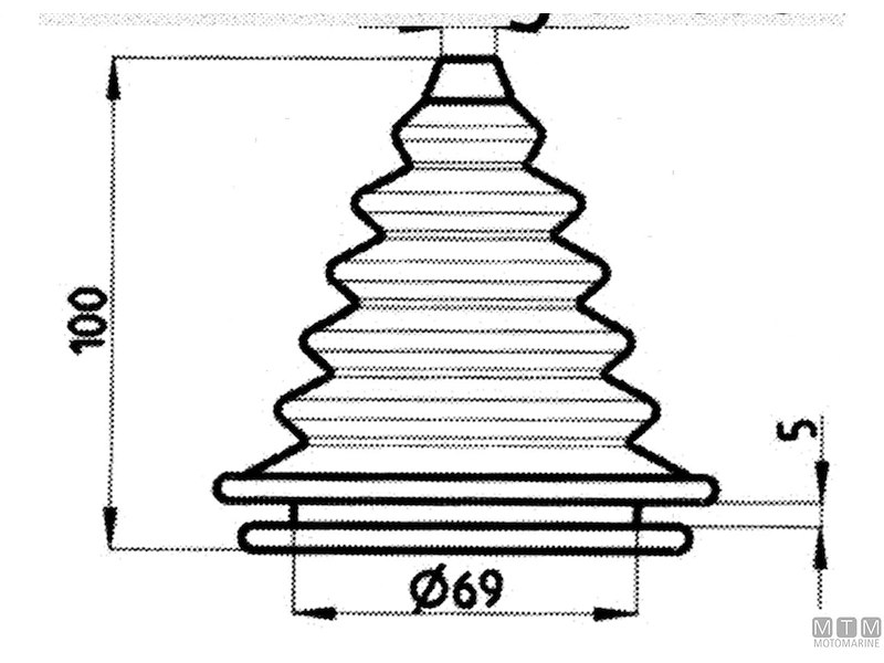 Cuffia Passa Paratia Wedge L