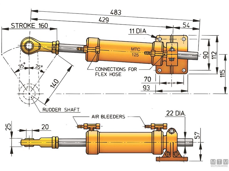 Timoneria Idraulica Vetus MTC125 