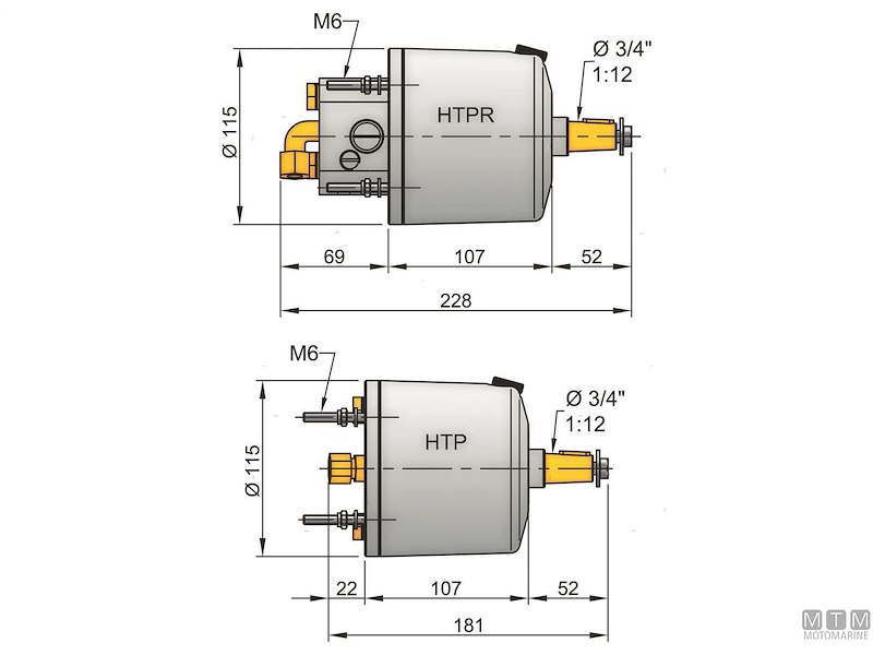 Timoneria Idraulica Vetus MTC175 