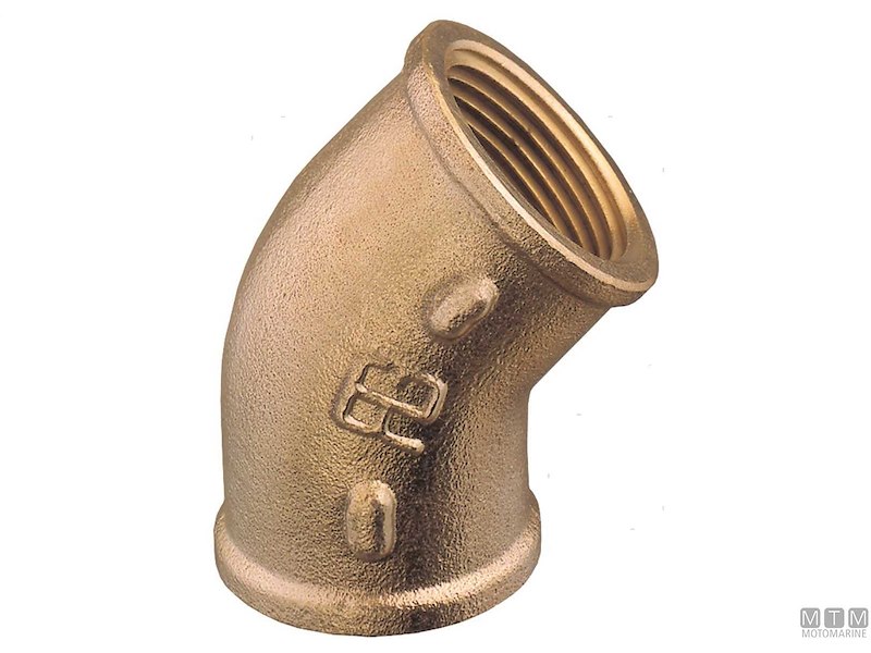 Gomito 45° F-F in Ottone