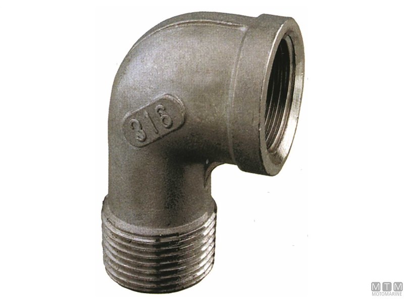 Gomito 90° M-F Inox