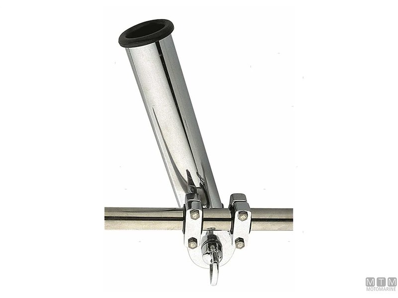 Supporto Portacanne Orientabile Cromato con Morsetto Stringitubo