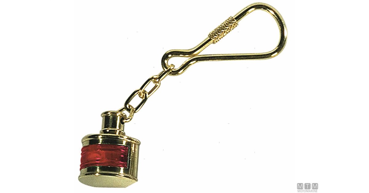 Portachiavi Nautico In Ottone Massiccio A Forma Di Lanterna – Fatto A Mano, Dorato, Altezza 4,4 Cm