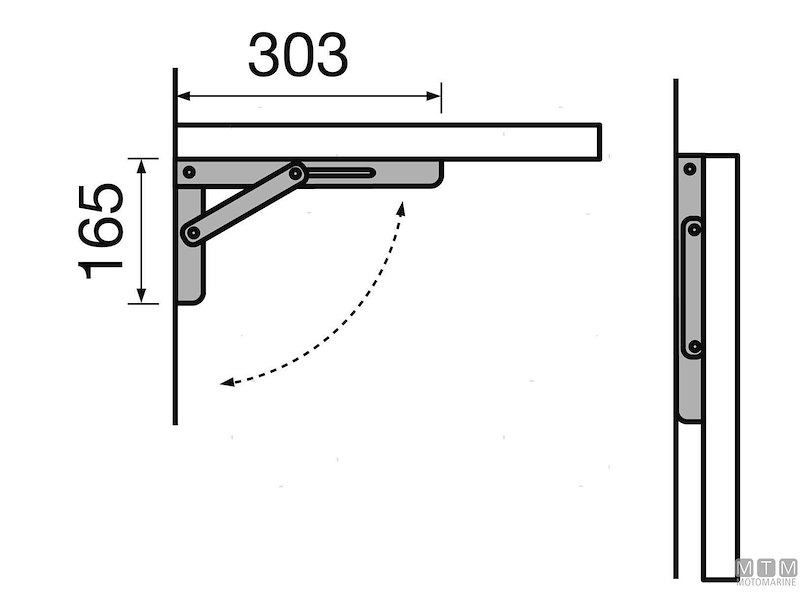 SUPPORTO RAKO 300MM INOX 