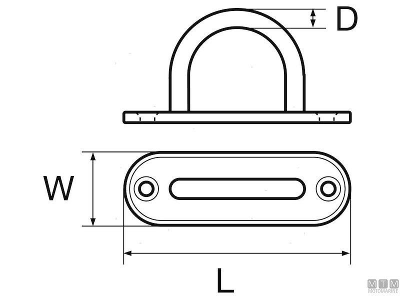 Ponticello su Piastra Pad Eye 2