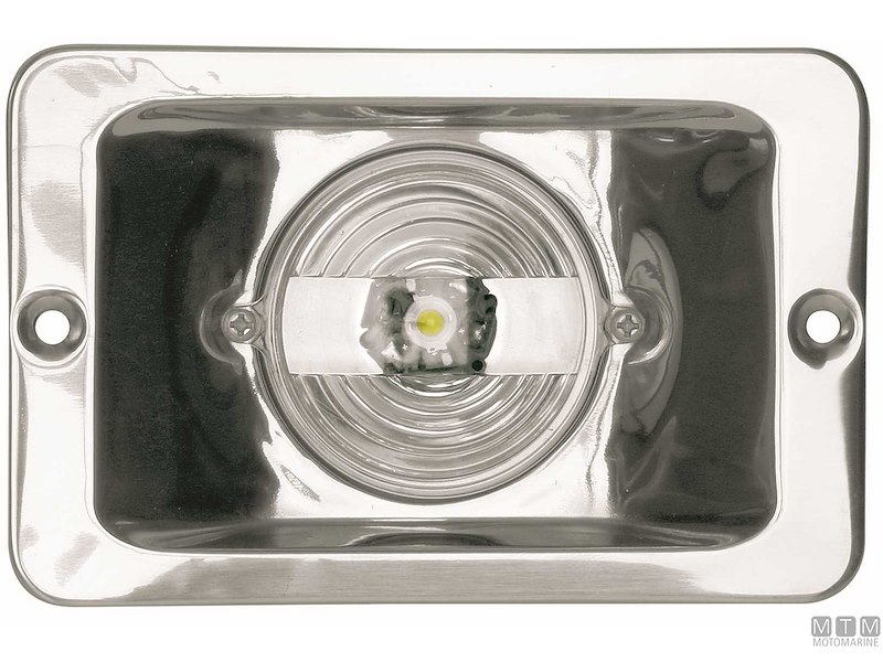 FANALE LED DI POPPA 12V 130X85 INOX 