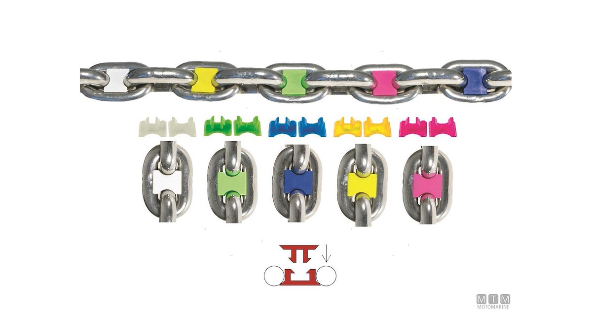 Osculati Segna Catena Chain Rainbow 6 Mm Rosso - Indicatore Lunghezza Catena Nautica