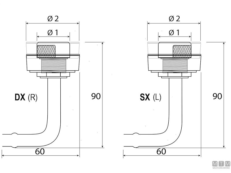 Sfiato Curvo 90° a Filo OC R.I.Na.