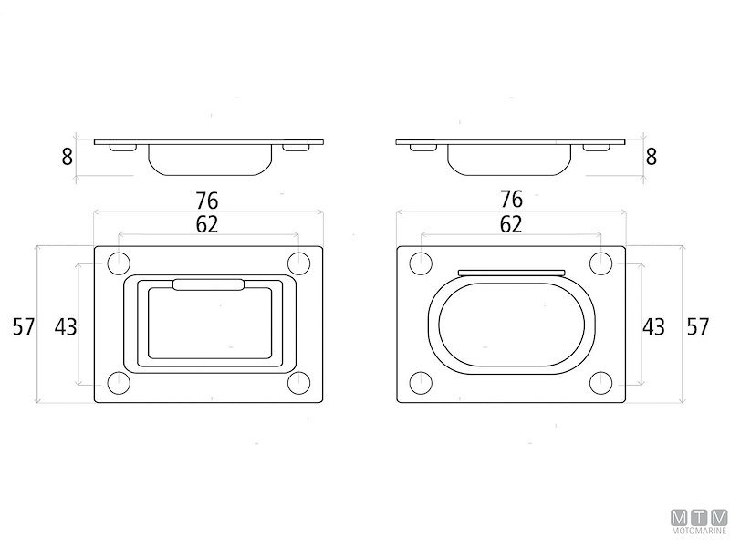 Maniglia a Incasso Inox