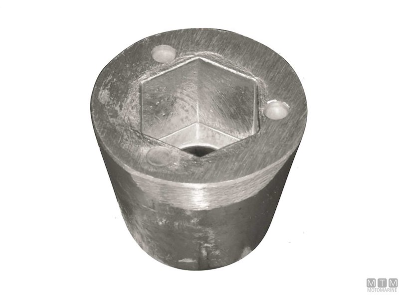 ANODO A OGIVA ESAGONALE INCASSO PER BOW THRUSTER VETUS IN ZINCO 