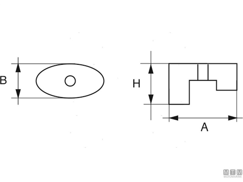 ANODO PLACCHETTA VETUS KGF 23A/50/80 IN ZINCO 