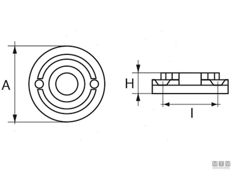 ANODO A COLLARE PER BOW THRUSTER VETUS KGF 60/75 IN ZINCO 
