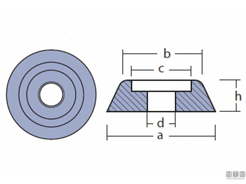 ANODO OGIVA LEWMAR 250/300 ZN 