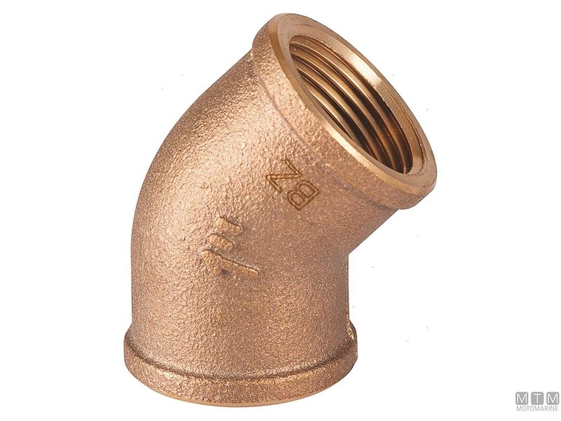 Gomito 45° F-F in Bronzo