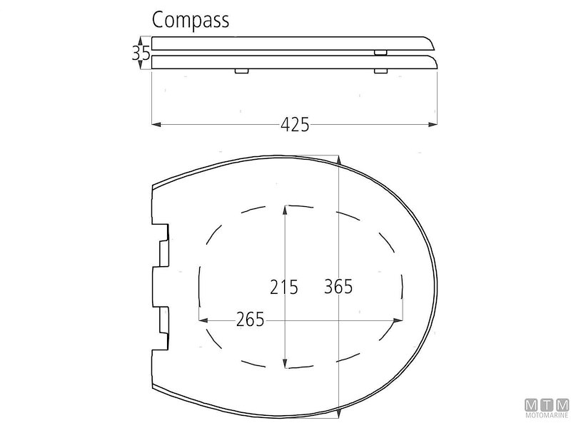 Toilet Tecma Compass Short - Serie Compact