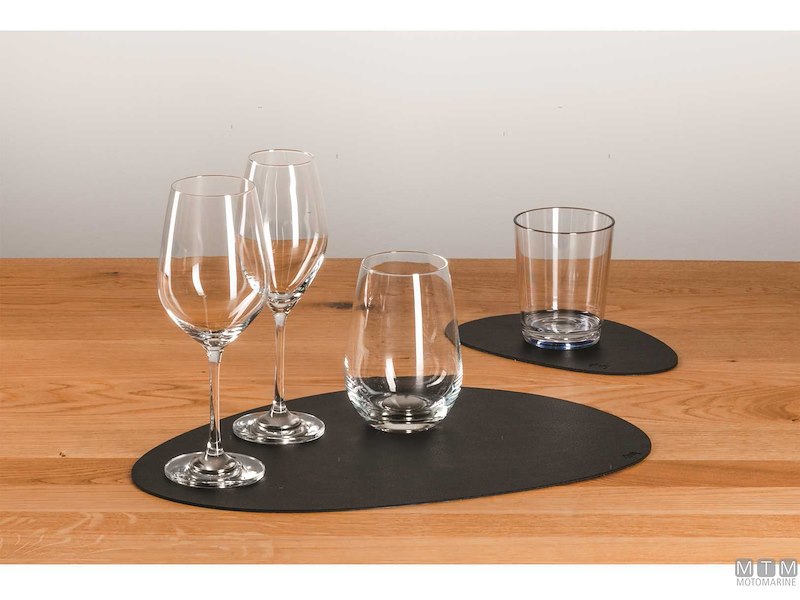 Tappetino e Sottobicchieri Metallici Antracite