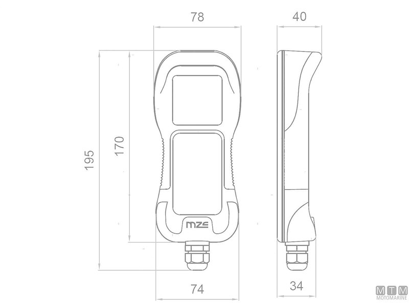 Pulsantiera Radiocomando Up-Down Contametri-Catena
