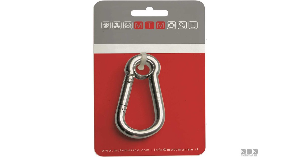 Moschettoni Con Occhio In Acciaio Inox AISI 316 - Vari Diametri 4-12mm, Portata 400-1900kg