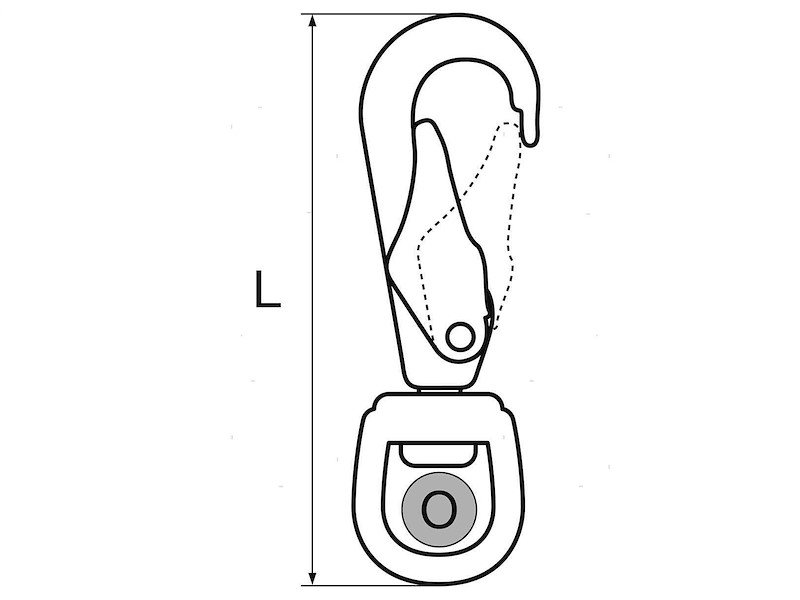Moschettone Girevole Flat