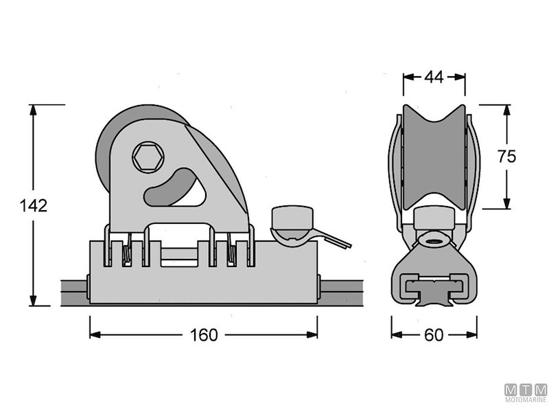 Carrello e Rotaia Genoa 40x8
