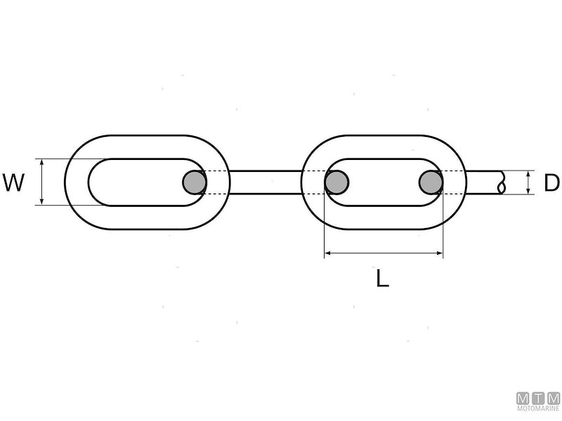 Catena Lunga in Acciaio Zincato