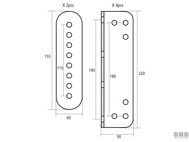 PIASTRA REGOLABILE SUPPORTO MOTORE 