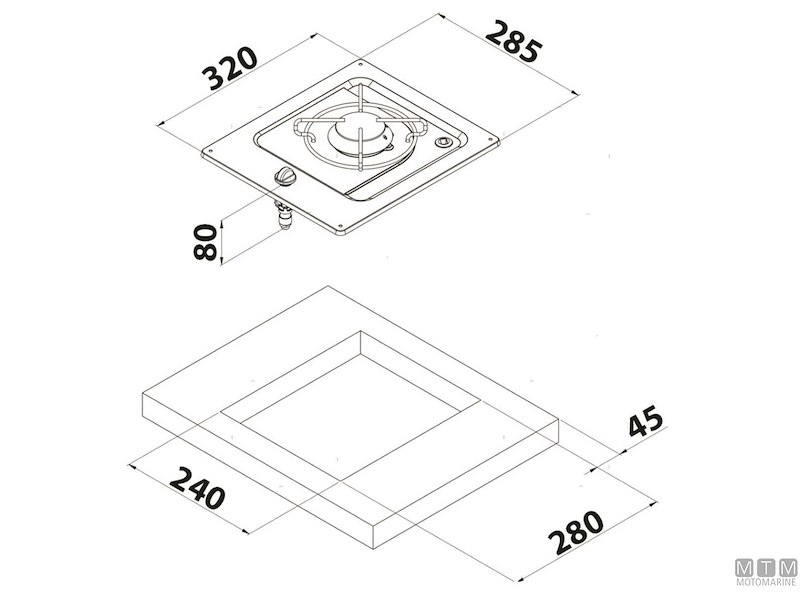 Fornello 1 Fuoco Burny1