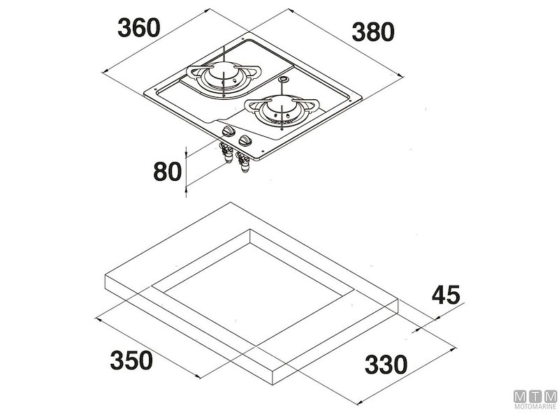 Fornello 2 Fuochi Burny2