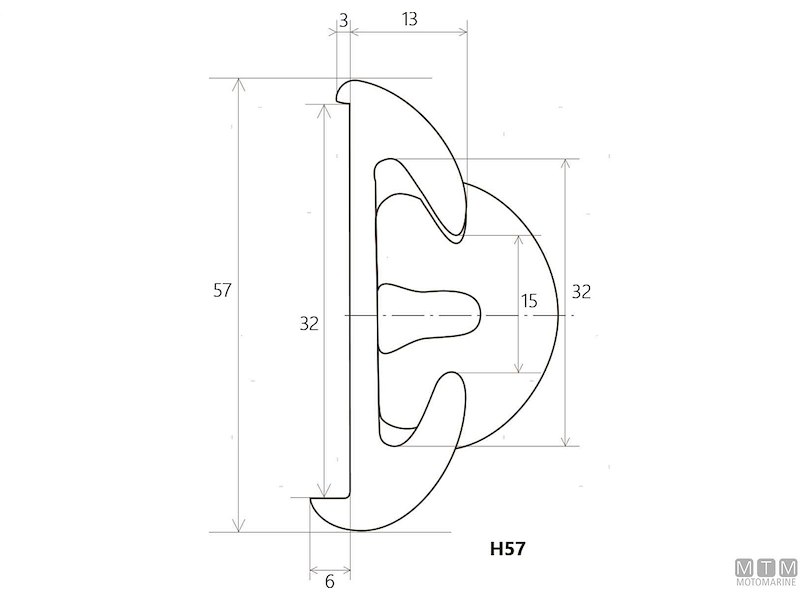 Bottazzo Profilo Parabordo con Supporto in Alluminio Anodizzato 